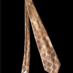 VINTAGE unique pattern by Wemlon by Wembley Elegant Bronze Men's Tie